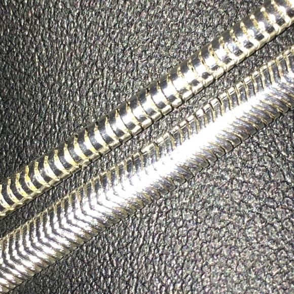 Luv Aj Silver Cascading Snake Chain Necklace - Picture 6 of 6